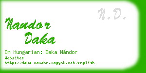 nandor daka business card