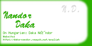 nandor daka business card